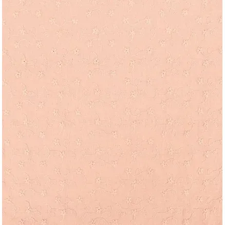 Bomuldsstof m/Broderi 135cm 1613 Laksefarvet - 50cm